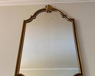 Brown And Gold Colored Ornate Mirror