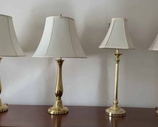 Four Brass Lamps