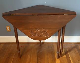 Mid Century Copper Plume Drop Leaf Table