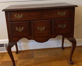 Queen Anne Style Cherry Wood Lowboy