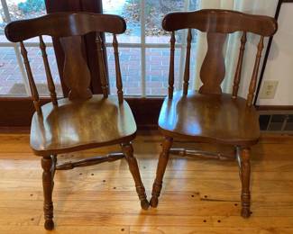 Two Wood Chairs