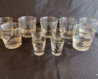 Mid Century Game Bird Barware
