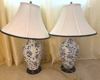Blue And White Table Lamps