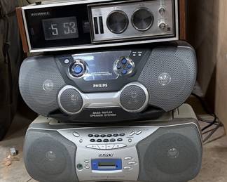 Vintage Panasonic Radio, Philips Sony CD Players