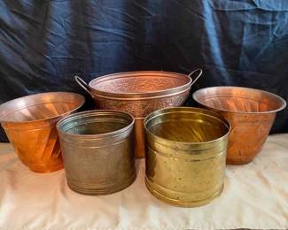 Cooper And Brass Colored Bins