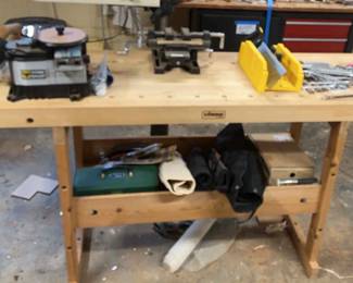 SjoBergs Of Sweden Woodworking Table With Contents