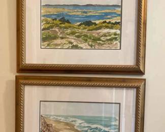 Two Signed Watercolor Framed Landscapes