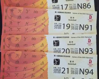 2008 Beijing Olympics Basketball Passes