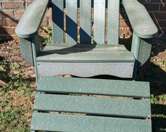 Pair of Adirondack Chairs and Stools