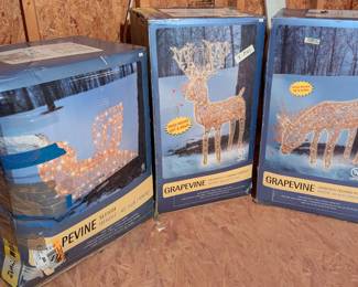 Grapevine Deer Yard Decorations