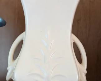 McCoy Pottery Matte White Wheat Vase
