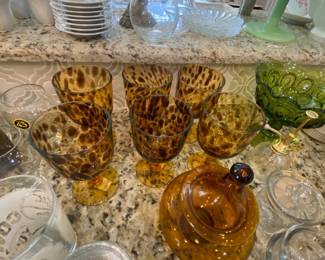 Lord and Taylor brown spotted glasses