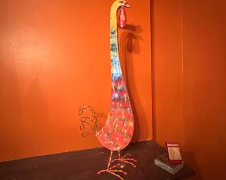 Metal Rooster Sculpture $25