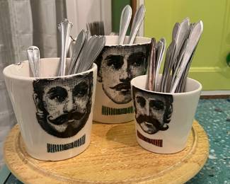 Mustache cup set, with plate (not photo) $15