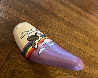Hand-painted bicycle seat $25