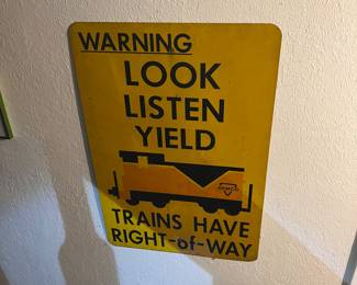 Vintage train sign- $10
