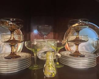 Glassware sets $10-$20 Mushroom sold, 