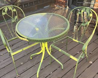 Outdoor table set, comes with cushions (optional) $50
