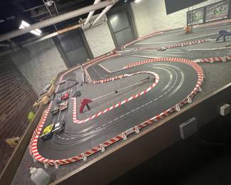  Slot Car Collection $1750.00                                                                                 Track, 20 slot cars, hand controls, Audio and visual, and racing software with 3 TV screens.