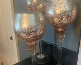 Decorative Crackle Glass Stem Set