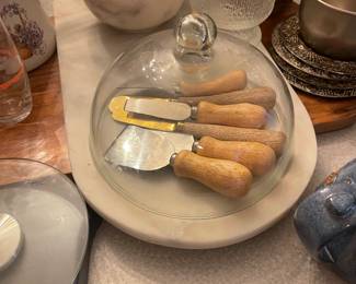 Heavy marble cheese and hors d’oeuvre platter