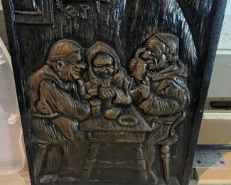 Antique English Cast Iron Fireback 