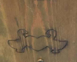 Antique Bench Seat w/ Heart Carving. 41"L 12"W 32"H