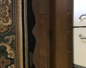 Wall mountable MCM wood coatrack w/ two drawers