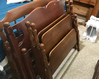 Multiple MCM Bedroom Headboards, Footboards and Rails.