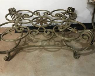 Glass and Metal Coffee Table. Glass top is included (not pictured). 42"L 34"W 19"H