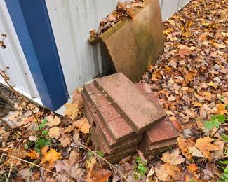 Skinny pieces, perhaps for a deck, stepping stones??  Natural, authentic, aged patina.