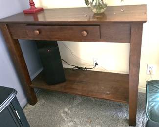 Parsons Table with drawer and lower shelf
