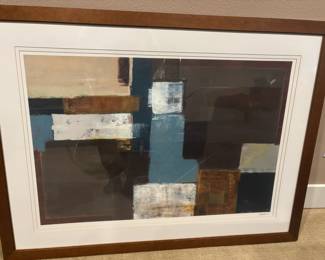 Framed & Matted Abstract Print "Imperative I" by Jane Bellows