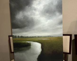 Giclée on Canvas "Storm over the Marsh" After Artist James McLaughlin