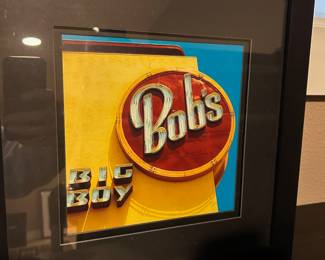 Framed & Matted Photography Of Bob's Big Boy Sign