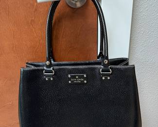Kate Spade Wellesley Elena Black Leather Handbag 
