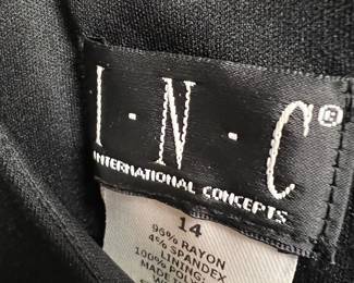INC Black & White Tuxedo Style Dress - Size 14