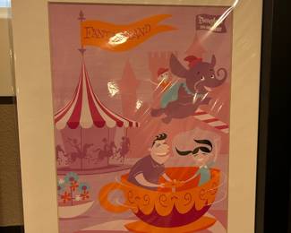 Disney Shag Disneyland 50th Anniversary Fantasyland Matted Print