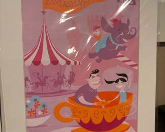 Disney Shag Disneyland 50th Anniversary Fantasyland Matted Print