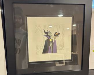 Framed & Matted Disney Print of Maleficent and Her Crow from Sleeping Beauty 
