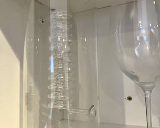 Ikea Glass Vase with Interior Spiral Tube 