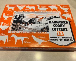 Barnyard Cooky Cutters - 12 Metal Animal Themed Cutters