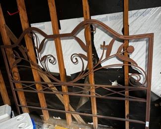 Iron headboard with rails. 