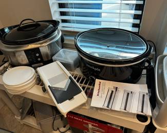 Crock pots, KitchenAid Pasta Maker