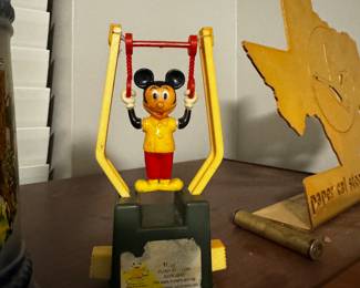 Vintage Mickey Mouse Push Button Acrobat Toy
