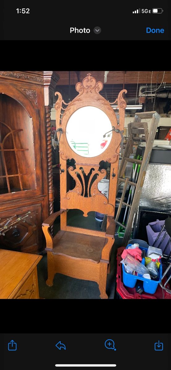 antique chair with mirror