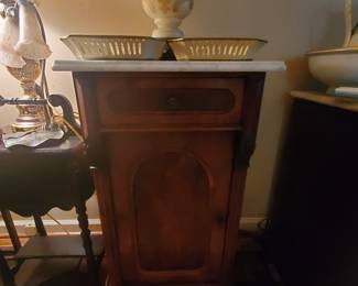 Vintage Medicine Cabinet with Marble Top