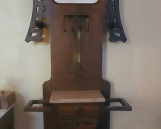 Stunning Hall Tree! Rare! Beautiful addition to vintage decor. Conversation piece!
