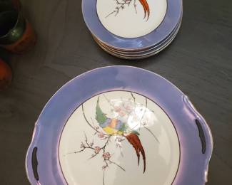 Noritake serving dish with side plates
