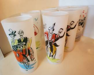 Collectable Gay Nineties Frosted Glasses